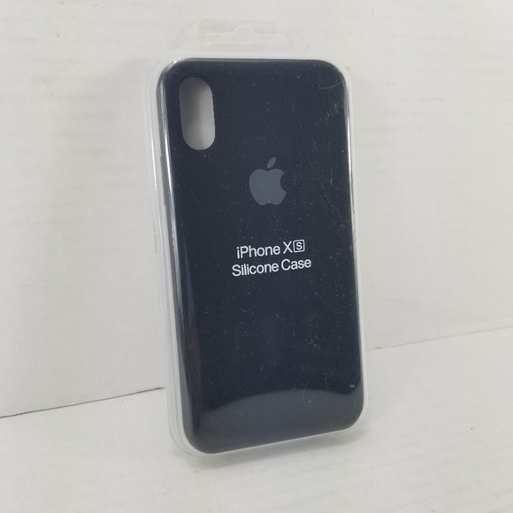 iPhone XS Silicone Case Black Genuine OEM - Picture 1 of 3